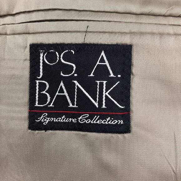 Jos A Bank Blazer Men 46L Black Tan Prince Edward Plaid Signature Silk Camelhair - Picture 11 of 13